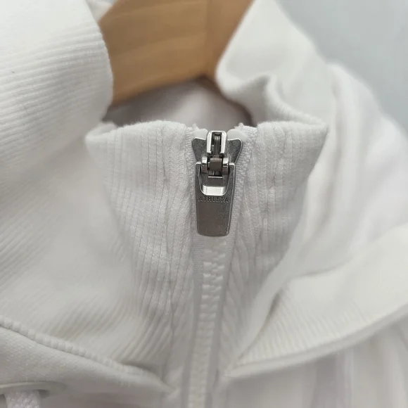 Athleta Triumph Women's White Zip-Up Hoodie White - Picture 4 of 11